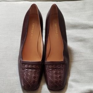 Bottega Veneta brown weave leather heel size 9